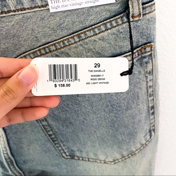 WeWoreWhat Danielle Rigid Jeans High-Rise Straight Vintage Wash Size 29 NWT - Picture 7 of 11